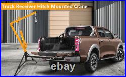 1000LBS Heavy Duty Hydraulic Receiver Adjustable Hitch Mount Crane Truck Lift US