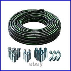 10FT Heavy-Duty Hydraulic Hose 1/2 6525PSI Steel Braided Oil Line with Fittings 10FT Heavy-Duty Hydraulic Hose 1/2 6525PSI Steel Braided Oil Line with Fittings