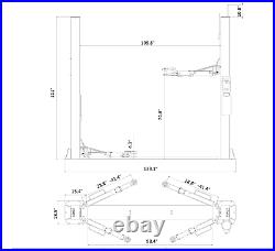 10,000lbs 2 Post Lift SINGLE POINT LOCK RELEASETwo Post Car Lift Auto Lift