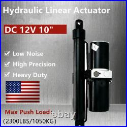 10 Stroke Hydraulic Linear Actuator Heavy Duty 3200lbs Max Lift 12V DC Motor