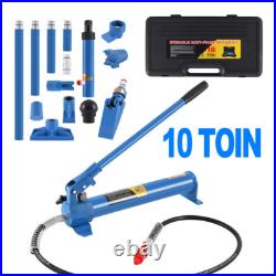 10 Ton Heavy Duty Porta Power Hydraulic Jack Tool Body Frame Repair Kit Lift Ram