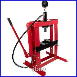 10 Ton Hydraulic Shop Press Floor Stand Jack Heavy Duty Portable with Gauge