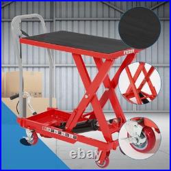 1100 LB Capacity Hydraulic Lift Table Cart 10-32 in Lifting Height Heavy Duty