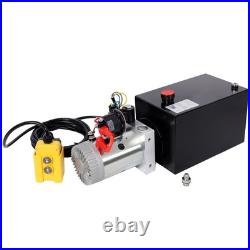 12V Heavy Duty Hydraulic Pump with 8Qt Tank, for Trailer Lift Gate Dump