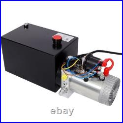 12V Heavy Duty Hydraulic Pump with 8Qt Tank, for Trailer Lift Gate Dump