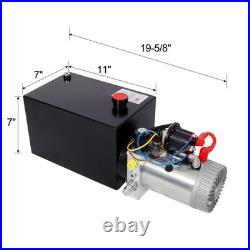 12V Heavy Duty Hydraulic Pump with 8Qt Tank, for Trailer Lift Gate Dump 12V Heavy Duty Hydraulic Pump with 8Qt Tank, for Trailer Lift Gate Dump