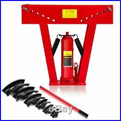 12 Ton Heavy Duty Hydraulic Pipe Bender Tubing Exhaust Tube Bending w- 6 Dies