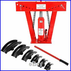 12 Ton Heavy Duty Hydraulic Pipe Bender Tubing Exhaust Tube Bending with 6 Dies