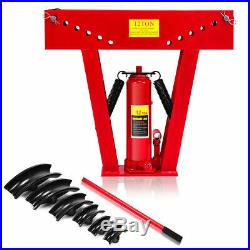 12 Ton Heavy Duty Hydraulic Pipe Bender Tubing Exhaust Tube Bending with 6 Dies