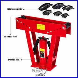 12 Ton Heavy Duty Hydraulic Pipe Bender Tubing Exhaust Tube Bending with 6 Dies