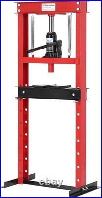 12 Ton Heavy-Duty Hydraulic Press for Auto Bending & Stamping, Adjustable Red 12 Ton Heavy-Duty Hydraulic Press for Auto Bending & Stamping, Adjustable Red