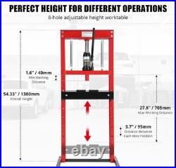 12 Ton Heavy-Duty Hydraulic Press for Auto Bending & Stamping, Adjustable Red