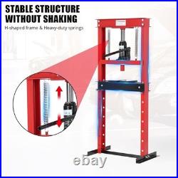 12 Ton Heavy-Duty Hydraulic Press for Auto Bending & Stamping, Adjustable Red 12 Ton Heavy-Duty Hydraulic Press for Auto Bending & Stamping, Adjustable Red
