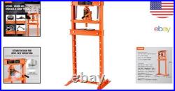 12-Ton Heavy-Duty Hydraulic Shop Press with Adjustable Height & Movable Plates