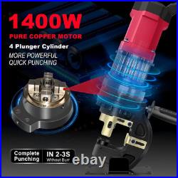 1400W Electric Hydraulic Hole Puncher, 22T Heavy Duty Hydraulic Hole Punch for M