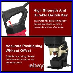 1400W Electric Hydraulic Hole Puncher, 22T Heavy Duty Hydraulic Hole Punch for M