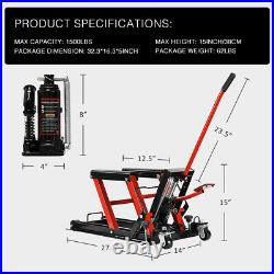 1500LBS Heavy Duty Jack Stands With Dual Locking For Car Truck Tire Change Lift