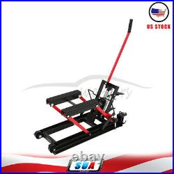 1500 LBS ATV Motorcycle Hydraulic Lift Jack Hoist Stand Drit Bike Adjustable