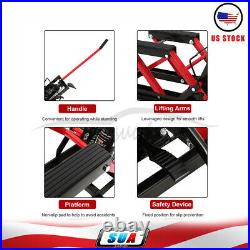 1500 LBS ATV Motorcycle Hydraulic Lift Jack Hoist Stand Drit Bike Adjustable