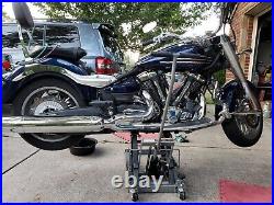 1500 lb Steel ATV Motorcycle Lift Jack Stand Heavy Duty Hydraulic Pump Workshop