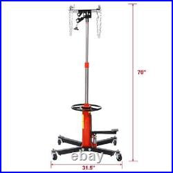 1660lbs Heavy Duty 2 Stage Hydraulic Telescopic Transmission Jack with 360°