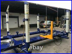 18 Feet Long Auto Body Frame Machine 4 Towers Free Porta Power Clamps Tools Cart