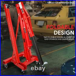 1 Ton Heavy-Duty Hydraulic Engine Hoist Folding Cherry Picker Shop Crane Lift