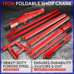 1 Ton Heavy-Duty Hydraulic Engine Hoist Folding Cherry Picker Shop Crane Lift