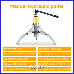 20T Hydraulic Gear Puller Bearing Puller W 3 Jaws Heavy Duty Hydraulic Puller