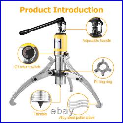 20T Hydraulic Gear Puller Bearing Puller W 3 Jaws Heavy Duty Hydraulic Puller