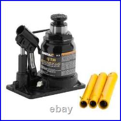 20 Ton Black In-Line Shorty Heavy Duty Hydraulic Power Lift Bottle Jack Tool