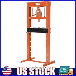 20 Ton Hydraulic Shop Press, Heavy Duty H-Frame Garage Floor Shop Press withPlates