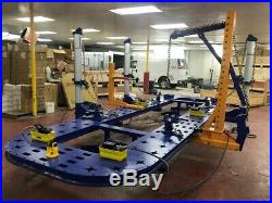 22 Feet 4 Towers Auto Body Shop Frame Machine Rack With Free Clamps & Tools Cart