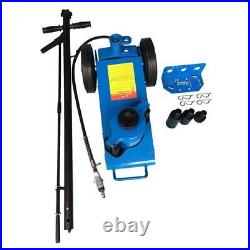 22 Ton Air Hydraulic Floor Jack – Truck/Car Service Lift Tool With Stands, Blue