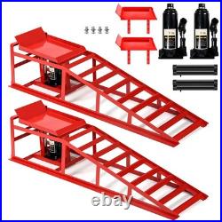 2PCS 5T 11060lbs Hydraulic Car Ramps, Heavy Duty Hydraulic Vehicle Ramps