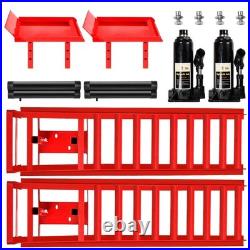 2PCS 5T 11060lbs Hydraulic Car Ramps, Heavy Duty Hydraulic Vehicle Ramps