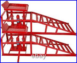 2PCS Auto Car Service Ramps Lifts Heavy Duty Hydraulic Lift Repair Frame 10Ton
