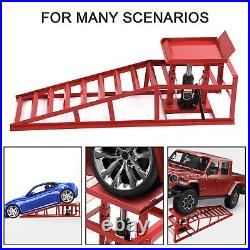 2PCS Auto Car Truck Service Ramps Lifts, 10000lbs Heavy Duty Hydraulic Car Ramps