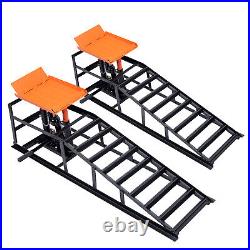 2PCS Auto Hydraulic Car Truck Service Ramp Lift Car Jack Lift Heavy Duty 10Ton