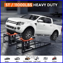 2PCS Auto Hydraulic Car Truck Service Ramp Lift Car Jack Lift Heavy Duty 10Ton