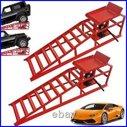 2PCS Heavy Duty Auto Car Truck Service Ramp Lift, Car Jack Hydraulic Lift 10Ton