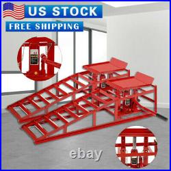 2PC Auto Home Car Service Duty Heavy Lifts Ramps Repair Hydraulic Lift Frame US