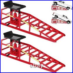 2Pcs 5 Ton Heavy Duty Hydraulic Car Ramps Lift Auto Service Jack Hoist Repair 2Pcs 5 Ton Heavy Duty Hydraulic Car Ramps Lift Auto Service Jack Hoist Repair