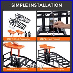 2Pcs Heavy Duty Auto Car Truck Service Ramps Lifts Hydraulic Lift 5 Ton Jack USA