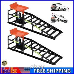 2Pcs Heavy Duty Hydraulic Car Truck Ramps Lift Auto Service 5 Ton Jack Repair