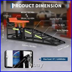 2Pcs Heavy Duty Hydraulic Car Truck Ramps Lift Auto Service 5 Ton Jack Repair