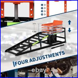 2Pcs Heavy Duty Hydraulic Car Truck Ramps Lift Auto Service 5 Ton Jack Repair