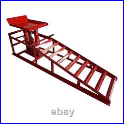 2T Heavy Duty Hydraulic Car Lift Ramp Steel Portable 2T Heavy Duty Hydraulic Car Lift Ramp Steel Portable