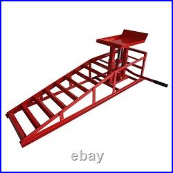 2T Heavy Duty Hydraulic Car Lift Ramp Steel Portable 2T Heavy Duty Hydraulic Car Lift Ramp Steel Portable