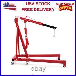 2Ton Cherry Picker Engine Hoist, Heavy Duty Hydraulic Folding Engine Crane 4400LB